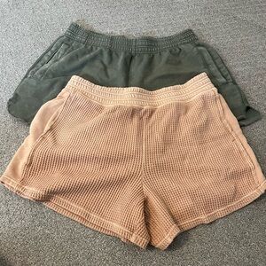 Aerie Tan and Green Shorts-L